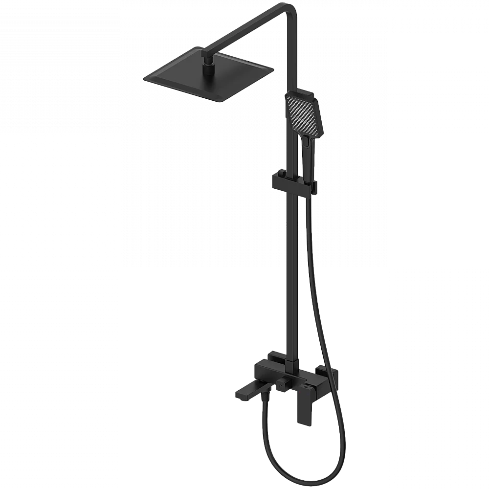 Душевая система WONZON & WOGHAND CUBE 2.0 WW-88047068-MB черный матовый