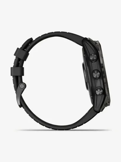 Смарт-часы GARMIN Epix PRO (Gen 2) Sapphire Edition 51 мм, титановый угольно-серый, DLC, черный силиконовый ремешок