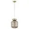 5042/1A PENDANT ODL24 445 античн.бронза/янтарный/металл/стекло/эко.кожа Подвес E27 1*60W JUGI