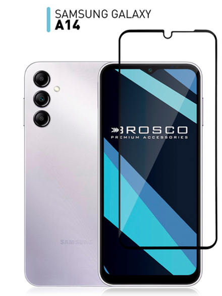 Защитное стекло ROSCO для Samsung Galaxy A14;Samsung Galaxy A14 5G (арт. SS-A14-FSP-GLASS-BLACK)