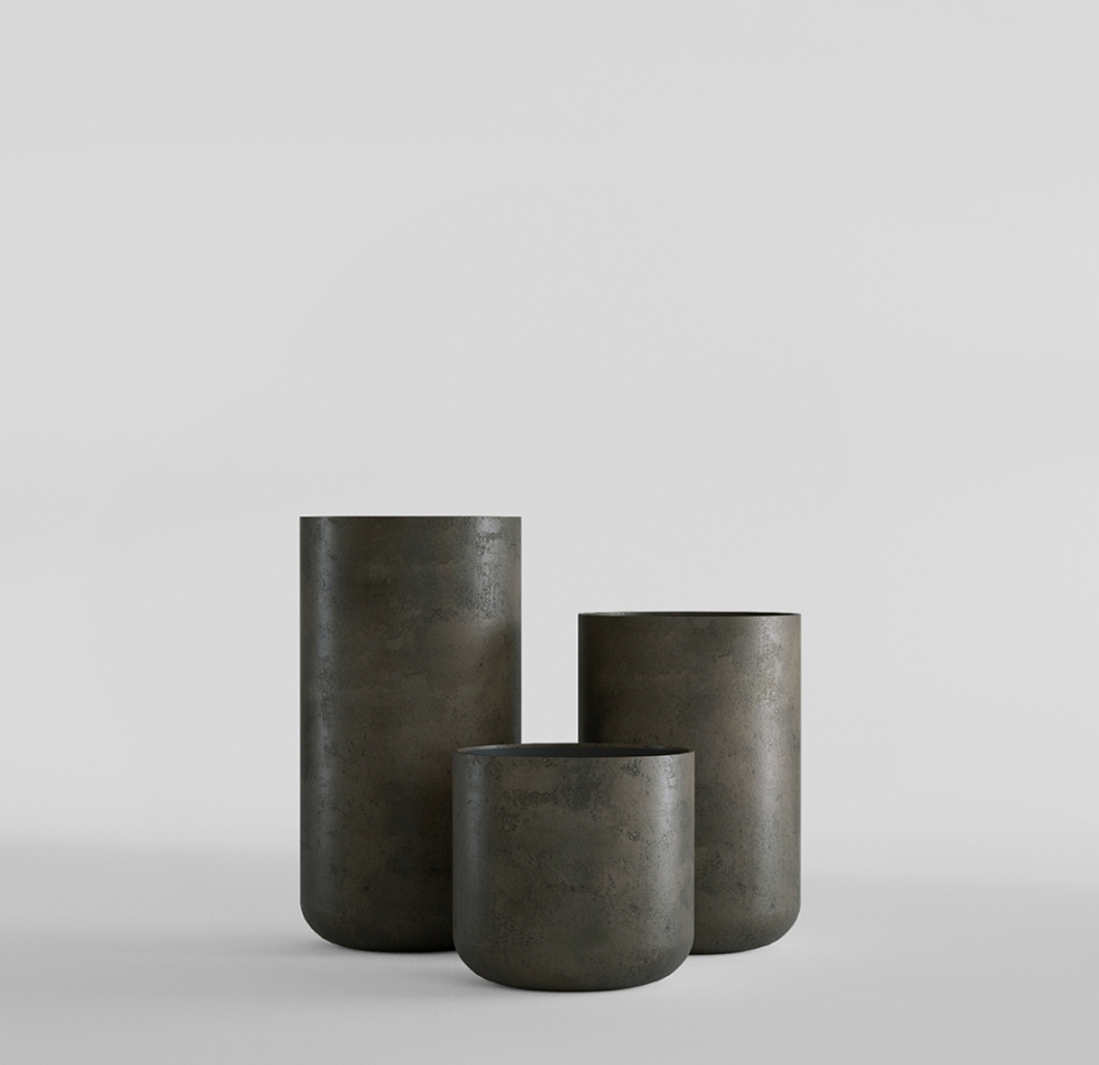 Кашпо, коллекция Concrete (Midnight), форма TOPPER