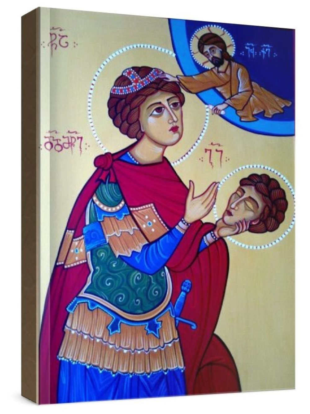 Георгий Победоносец (рукописная икона)