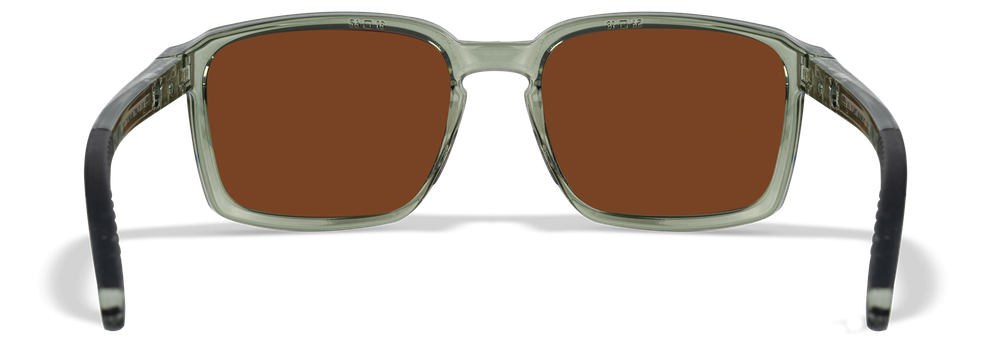 Очки Wiley X ALFA Gloss Crystal Light Olive/Grey CAPTIVATE™ Polarized Bronze Mirror