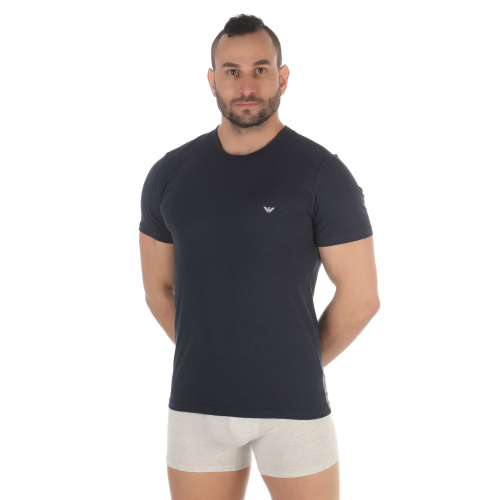 Набор мужских футболок 2в1 (серый, темно-синий) Emporio Armani 111267_CC717 13742