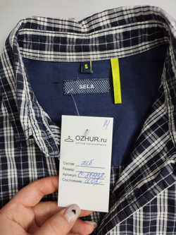 Рубашка Sela в клетку 46 размер