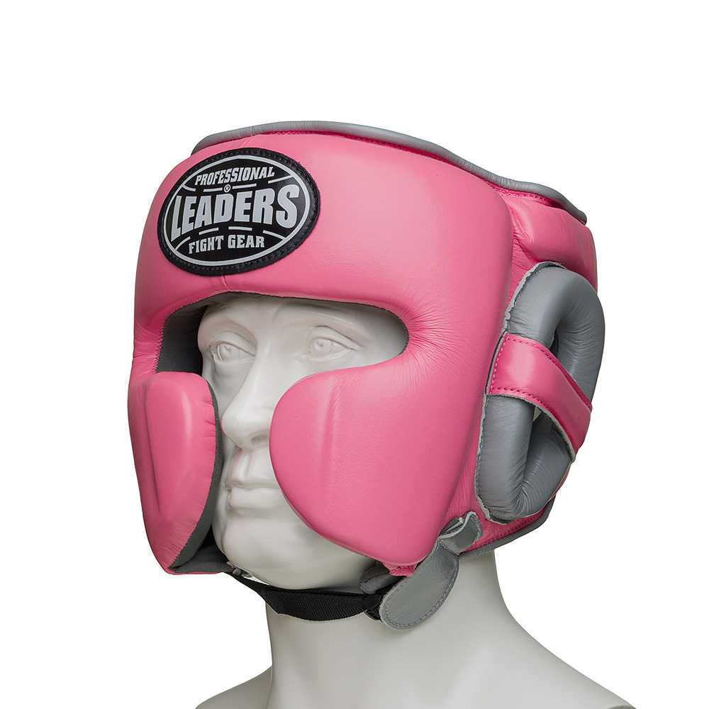 Шлем боксерский LEADERS MEX FANCY PNK/GR розовый/серый