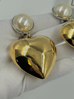 Массивные клипсы с подвесками в виде сердец Givenchy