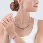 Колье Coeur de Lion Light Blue-Silver 6006/10-0741 цвет голубой, серебряный