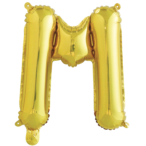 Фольгированная буква М (16''/41 см) золото