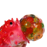 Мякиш рыба 8 см, 4 цвета микс, шарики внутри, с-30456