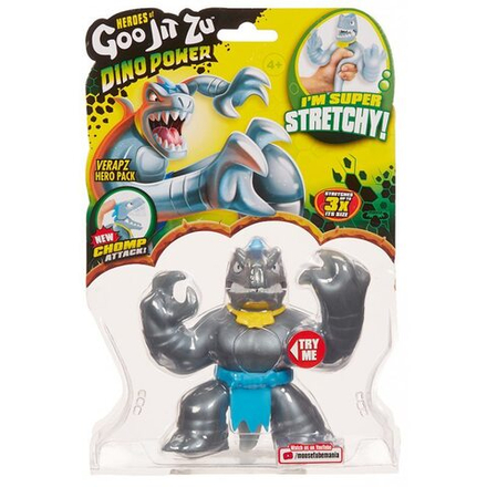 Goo Jit Zu - Dino Velciraptor Verapz, растягивающаяся фигурка, 1 упаковка GOJ41092