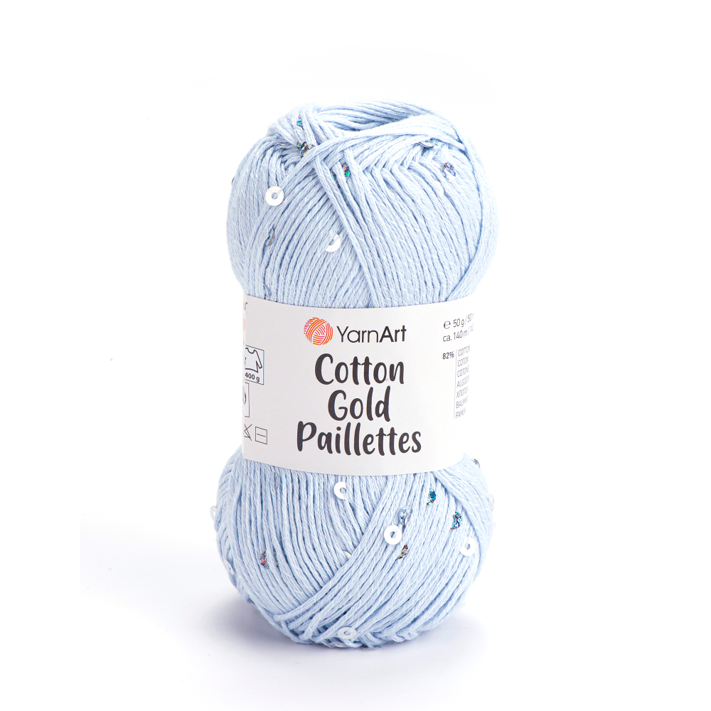 Пряжа YarnArt Cotton Gold Paillettes (7109)