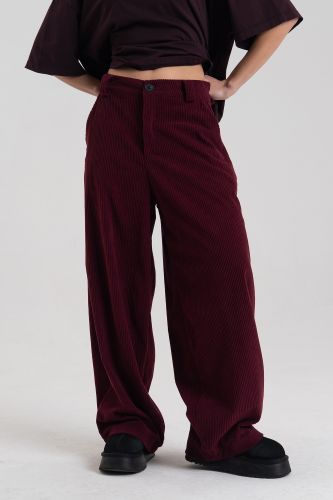 Брюки свободные вельвет