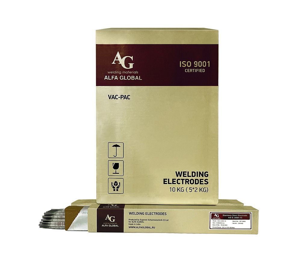 Электроды AG E 308H-15 d= 2,5*350 2,0кг VAC-PAC