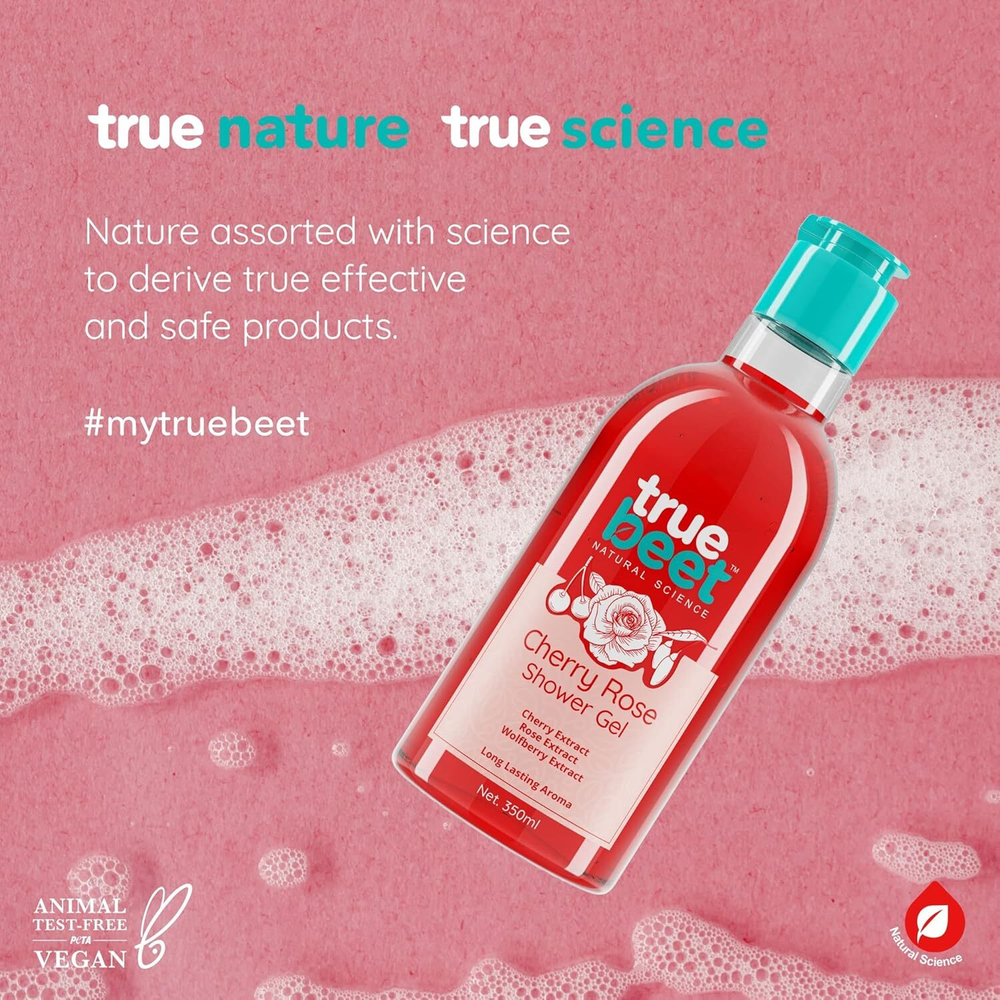 Гель для душа Truebeet Cherry Rose Body Wash с ароматом вишни, розы и волчьей ягоды (350 мл)