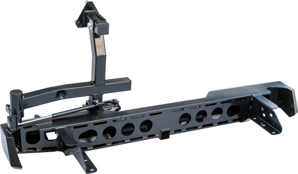 Бампер силовой задний Nissan Navara D40 2005-2014 с квадратом под фаркоп, калиткой, подсветкой номера РИФ