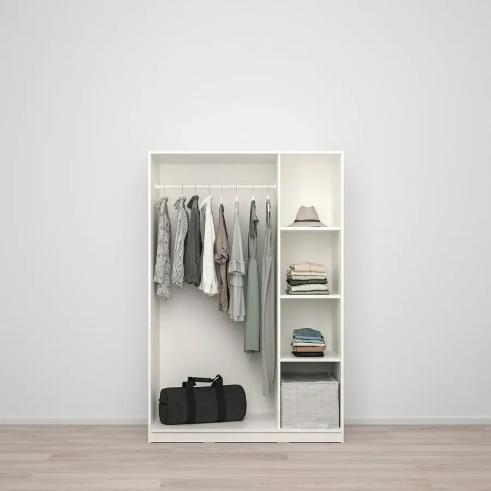 Гардероб 3-дверный - IKEA KLEPPSTAD/КЛЕППСТАД ИКЕА, 117x176 см, белый
