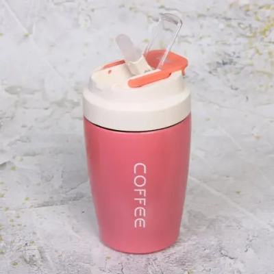 Термокружка 400мл «COFFEE» розовая