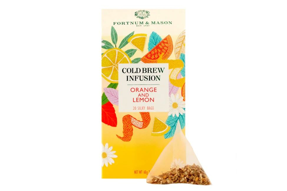 Fortnum&Mason Холодный чайный настой с апельсином и лимоном Orange & Lemon Cold Brew Infusion, 20 пакетиков, 60 г