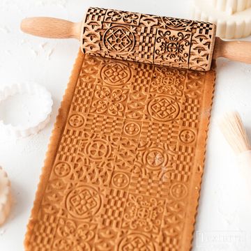 Малая скалка с узором Пэчворк