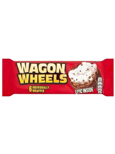 Шоколадное печенье Wagon Wheels ORIGINAL 220 г (6 шт. в упаковке)