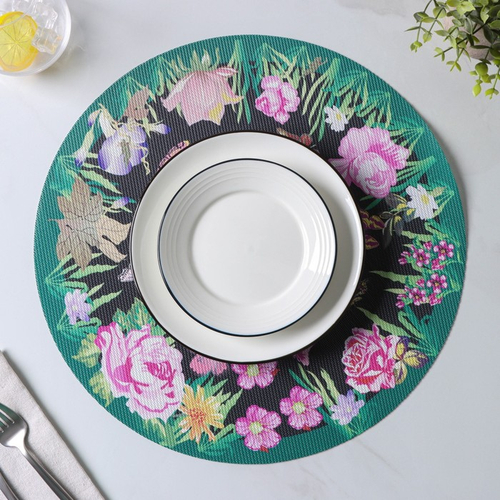 Салфетки сервировочные на стол Доляна «Роуз», 4 шт., d=38 см