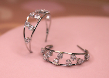 Швензы двойные кольца с камнями 30 мм limited