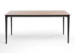 "Малага" обеденный стол из HPL 160х80см, цвет "дуб", каркас черный