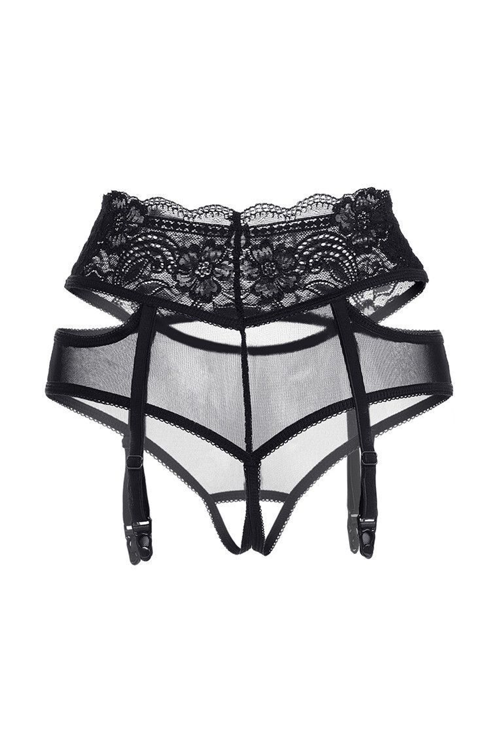 Эротические трусики-пояс c высокой посадкой Marianne (Размер: 42-44) (Цвет: черный)