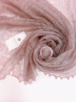 Оренбургский пуховый платок-паутинка А110-06 магнолия