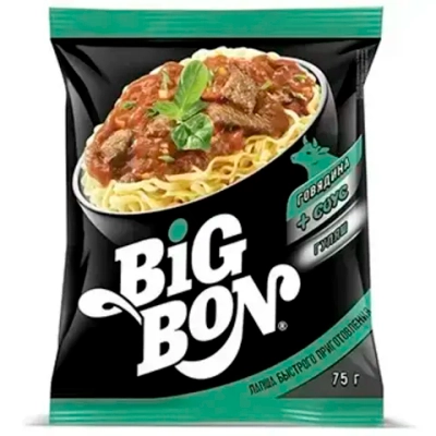 лапша Big-Bon говяжья; соус гуляш 75гр (1х48)