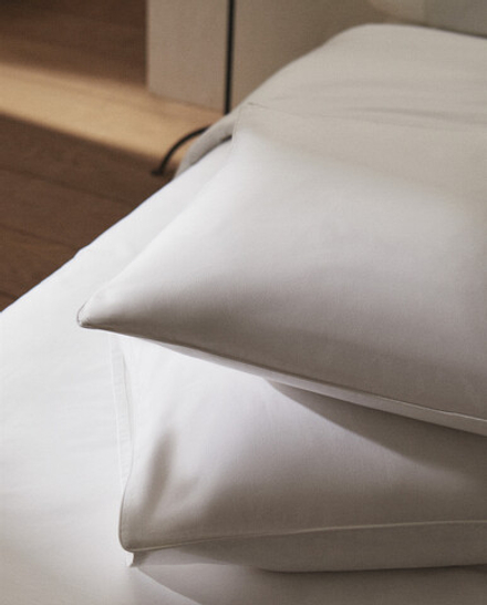 ZARA HOME (500 НИТЕЙ) НАВОЛОЧКА ИЗ САТИНА, БЕЛЫЙ