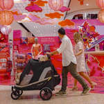 Коляска для собак/животных Grand Cruiser Large Dog Stroller, 4-Wheel Foldable Big Dog Pram for Large Breeds, Senior & Injured Pets