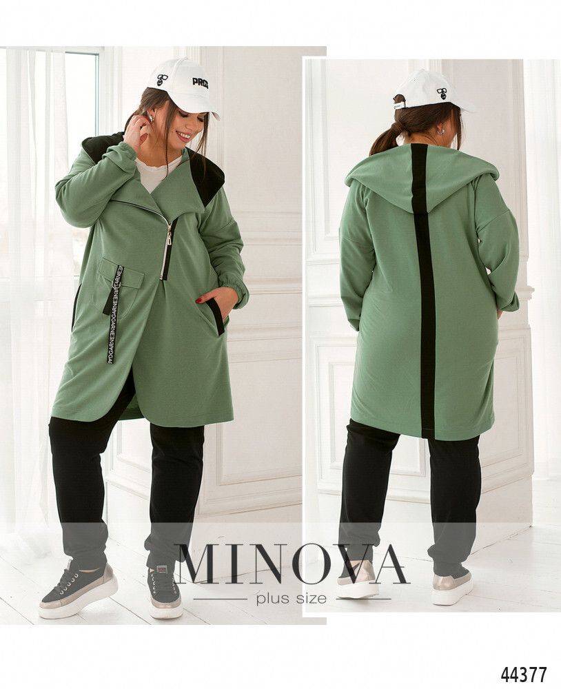 Костюм 17-252-оливка-черный Minova