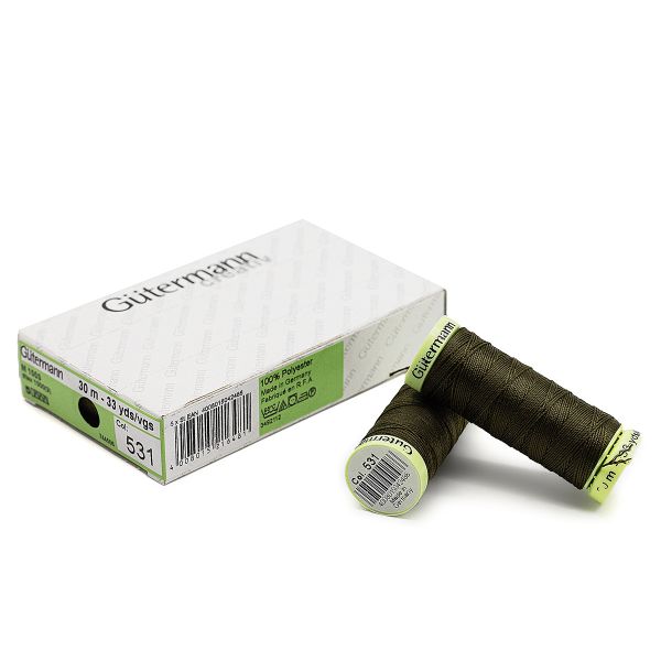 Нитки отделочные Gutermann Top Stitch 30 (30 метров), 5 кат. | 531 т.т.хаки