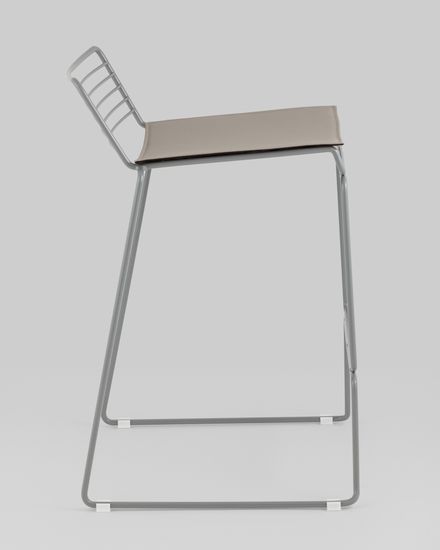 Стул полубарный Hero серый с подушкой