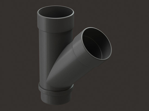 Тройник 45° Docke LUX ПВХ  Графит
