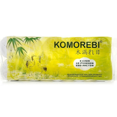 Туалетная бумага KOMOREBI 3сл.39м 10 шт.