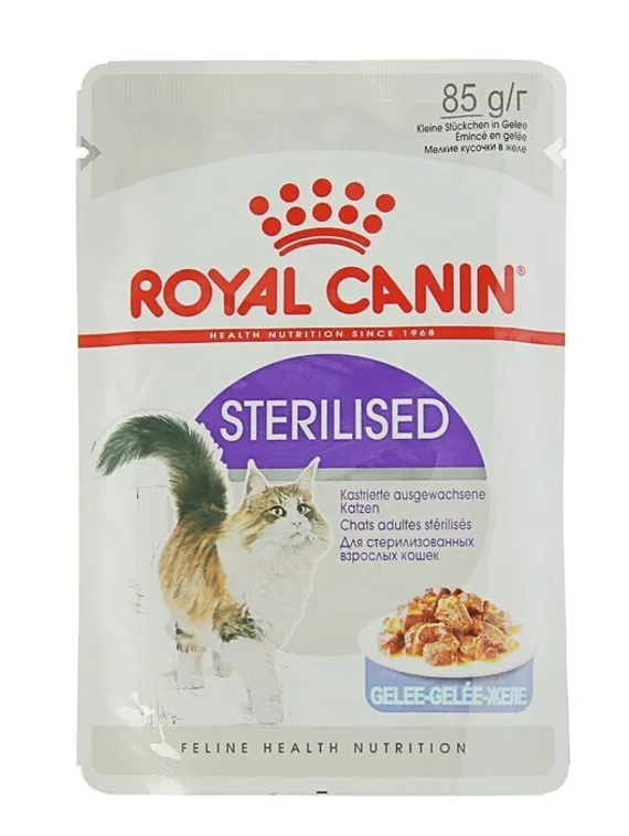 Влажный корм RC Sterilised для стерилизованных кошек, в желе, пауч, 85 г