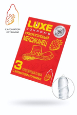 Презервативы Luxe конверт Красноголовый мексиканец клубника 18 см 3 шт