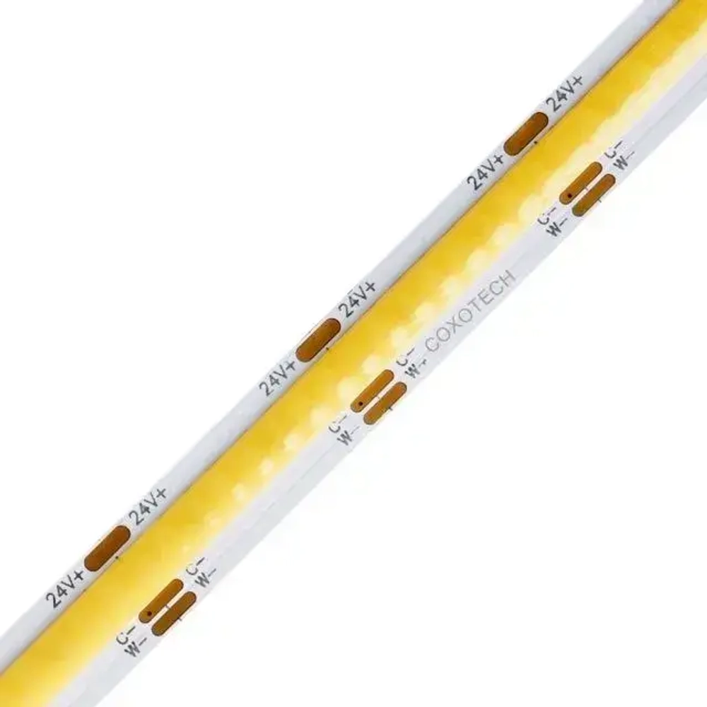 Cветодиодная лента COB CCT, 5м, 24V, 608led/м, 14 Вт/м, 1350 Лм/м