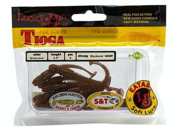Виброхвосты съедобные LJ Pro Series TIOGA 2.4in (6,2 см), цв. S07, 9 шт.