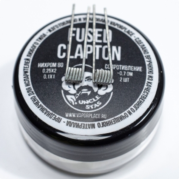 Купить Fused Clapton Vapor Beard (NiCr 0,25х2 NiCr 0,1) 2,5мм 0,7 Ом (MTL)