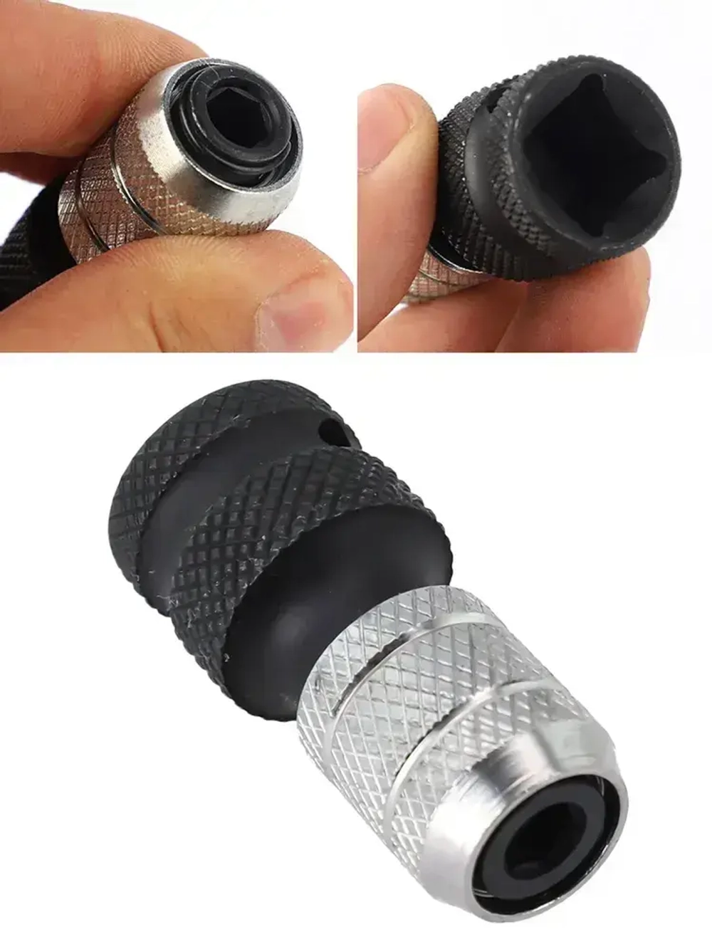 Усиленный патрон под биту для гайковерта, насадка битодержатель, адаптер переходник с 1/2