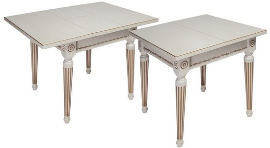 Стол Лекс 5 (бук/тон 1 с золотой патиной/ножка Круглая)