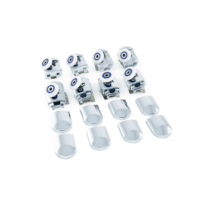 Ролики Ø 25 мм одинарные нажимные хромированные для душевой кабины DC 1008P (8 штук)