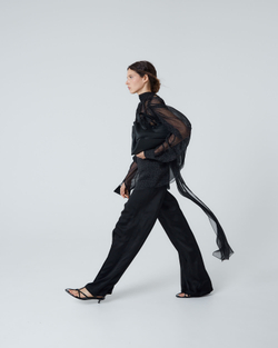 Брюки прямого кроя из вискозы Берберри черный