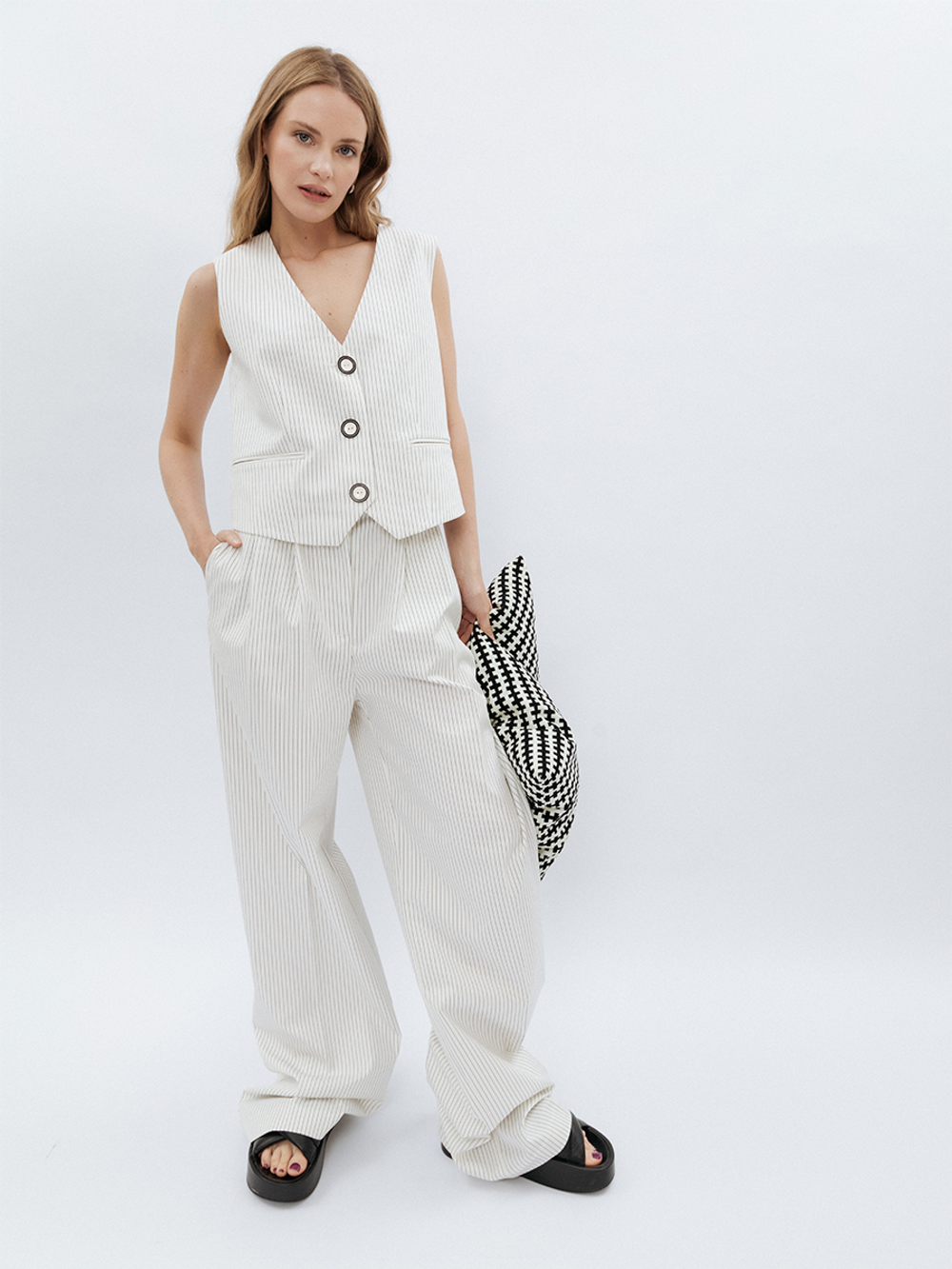 Брюки Steal White Stripe