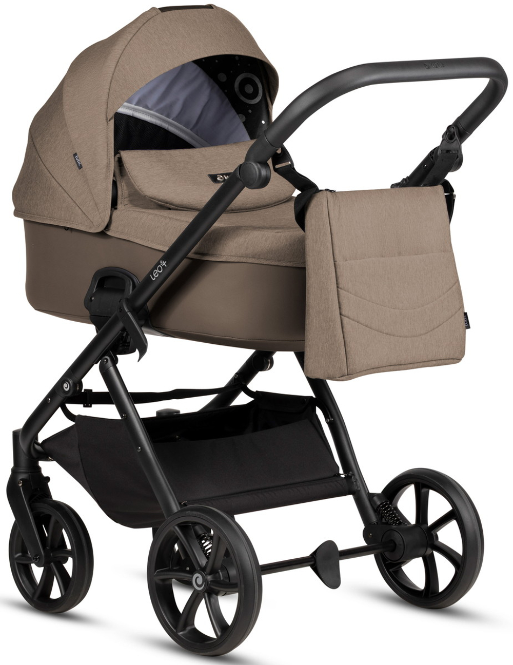 Детская коляска Tutis Leo 3 Plus 3 в 1 с автокреслом Elo Lux EduSky Black 1582261 Cinnamon