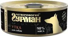 Четвероногий Гурман Golden консервы для собак утка натуральная в желе 100г